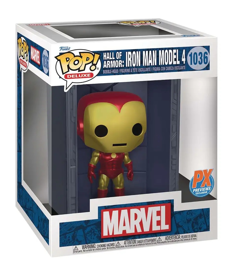 Funko - Deluxe: Marvel (Iron Man Model 4 - Hall Of Armor) POP! Vinyl /Toys