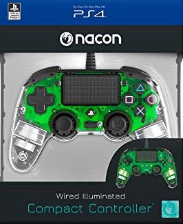 None Branded - Nacon Ps4 Compact Ctrl Grn Le - PS4 image 1